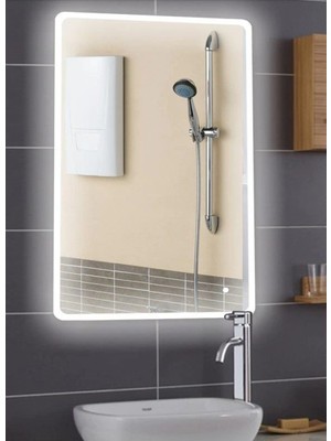 Global Led Mirror 70 x 90 cm Ledli Ayna Dresuar Hol Koridor Duvar Salon Banyo Wc Ofis Çocuk Yatak Odası Boy
