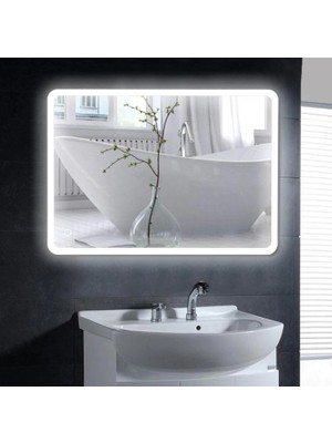 Global Led Mirror 50 x 70 cm Ledli Ayna Dresuar Hol Koridor Duvar Salon Banyo Wc Ofis Çocuk Yatak Odası Boy