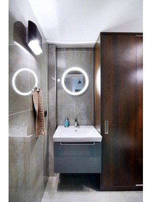 Global Led Mirror 50 cm Ledli Ayna Dresuar Hol Koridor Duvar Salon Banyo Wc Ofis Çocuk Yatak Odası Boy