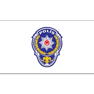 Masaüstü Polis Logosu Bayrağı Masa Bayrağı 15 x 23 cm