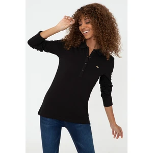 U.S. Polo Assn. Kadın Siyah Sweatshirt Basic