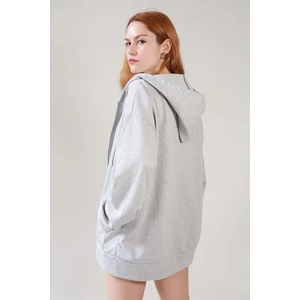 Fermuar Kapüşonlu Sweatshirt