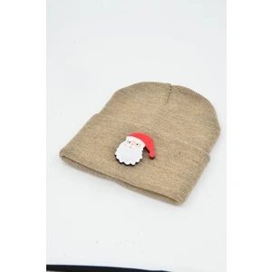 Yılbaşı Özel Koleksiyonu Noel Baba Figürlü Kahverengi Hediyelik Bere