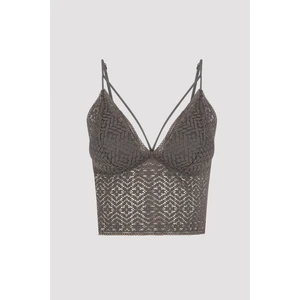 Koyu Gri Luna Bralet