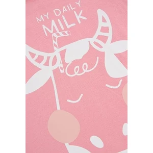 Pembe Kız Çocuk Milk 2li Pijama Takımı