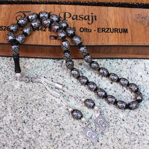 Tesbih Pasajı Yoğun Gümüş Işlemeli Gürcistan Menşeli  Tesbih