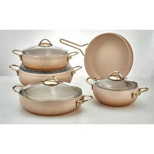 Azra 9 Parça Granit Set Krem