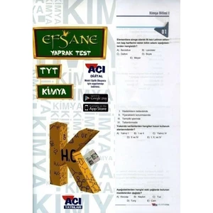 Açı Yayınları TYT Kimya Efsane Yaprak Test