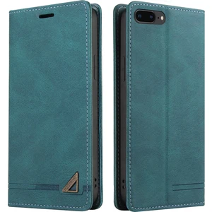 Apple iPhone 8 Plus / 7 Plus / 6 Plus / 6s Plus Için Premium Vintage Pu Deri Kılıf Mat Cüzdan Çevirme Standı Kapağı Mavi (Yurt Dışından)