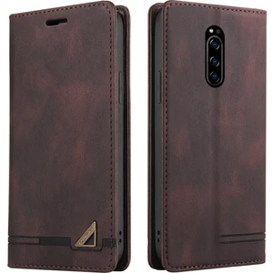 Sony Xperia 1 / Xperia Xz4 Için Premium Vintage Pu Deri Kılıf Mat Cüzdan Çevirme Standı Kapağı Kahverengi (Yurt Dışından)