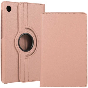 Case 4U Lenovo M10 TB-X306F Kılıf Uyku Modlu 360 Derece Dönebilen Standlı Tablet Kılıfı Rose Gold