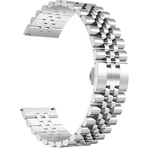 Huawei Watch GT GT2 GT3 GT4 GT5 42mm/Honor Magic 2 Kordon 20mm Şeritli Metal Kordon 36