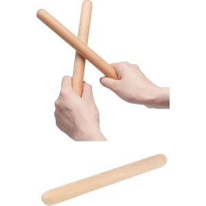 Hak-İş Oyuncak Okul Öncesi Ahşap Ritim Çubuğu 1 Çift 23CM Anaokulu Çocuk Etkinlik Perkusyon Müzik Aleti