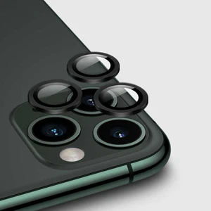 Piyasa Sepeti Apple iPhone 12 6.1'' Metal Çerçeveli Kamera Koruma Lensi Siyah