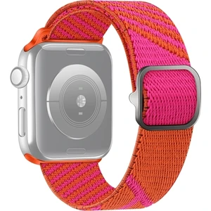 Apple Watch Uyumlu 7 45MM / 6 & Se & 5 & 4 44MM / 3 & 2 & 1 42MM Için Kayış Turuncu Pembe