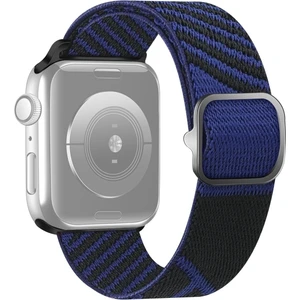 Apple Watch Uyumlu 7 45MM / 6 & Se & 5 & 4 44MM / 3 & 2 & 1 42MM Için Kayış Siyah Safir Mavisi