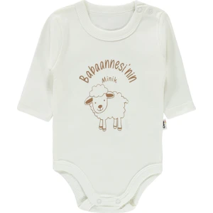Baby Bebek Çıtçıtlı Badi 1-12 Ay Ekru