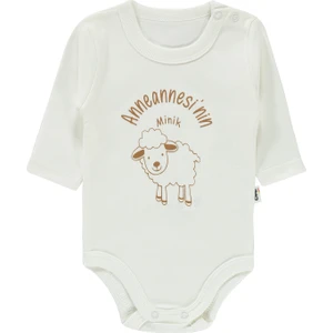 Baby Bebek Çıtçıtlı Badi 1-12 Ay Ekru