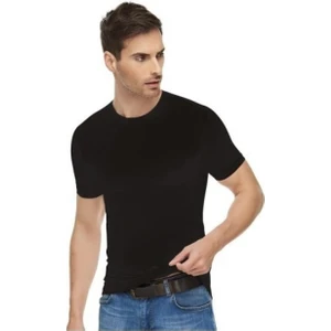 Erkek Siyah Elastan 0 Yaka Bady 2'li