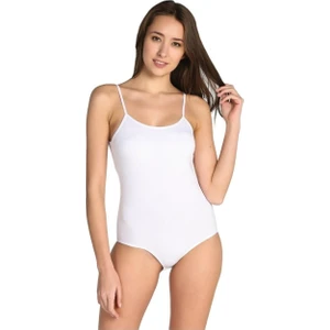 Kadın Beyaz 3'lü Paket Ip Askılı Likralı  Çıtçıtlı Body Zıbın