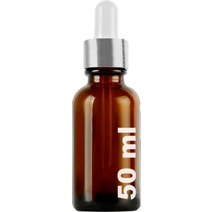 50 cc Amber Damlalık Metal Gümüş Sızdırmaz Kapaklı 50 ml Dropper Cam Serum Şişesi 1 Adet
