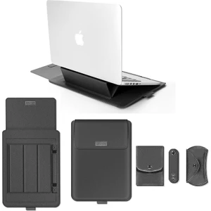 MacBook Için Dizüstü Bilgisayar Kılıfı Seti - Siyah (Yurt Dışından)