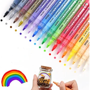 Akrilik Marker Kalem 18'li Akrilik Boyama Markörü 18 Renk Set(Yurt Dışından)