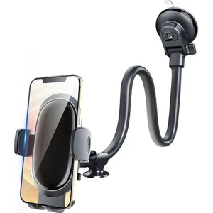 Ön Cam Araç Telefonu Montajı Yükseltildi 13 Inç Uzun Kol Gooseneck Araba Için Cep Telefonu Tutucu Güçlü Vantuzlu Kamyon Pano Telefon Tutacağı (Yurt Dışından)