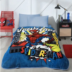 Spiderman New York Disney Lisanslı Tek Kişilik Çocuk Battaniyesi 155 x 215 cm.