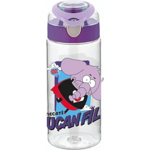 Kral Şakir Desenli Tritan Matara Mor 500 ml