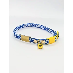 Pet Love Forever İsme Özel Güvenlik Kilitli Safety Click Nazar Boncuklu Kedi Tasması Mavi 19-32 cm M