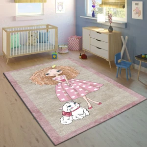 Kaymaz Tabanlı Makinede Yıkanabilir Çocuk Halısı