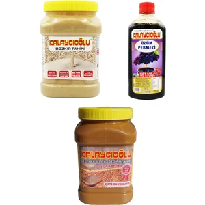 Beyaz 935 gr + Kalaycıoğlu Tahin 935 gr  + Üzüm Pekmezi 950 gr Ekonomik Paket