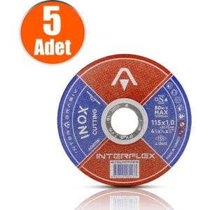 BADEM10 Interflex Inox Metal Kesici Taş Disk 115X1.0X22.23 mm 5'lü