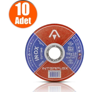 BADEM10 Interflex Inox Metal Kesici Taş Disk 115X1.0X22.23 mm 10'lu