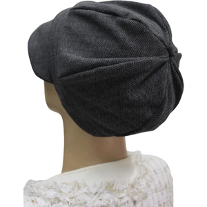 Kadın Giyim Kasket Şapka Koyu Füme Kaşe