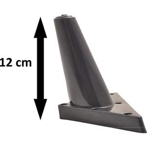 Sena Plastik Ayak Baza Ayağı Koltuk - Kanepe Ayağı Puf-Tv Ünitesi Ayağı 8 Adet 12 cm Siyah Renk