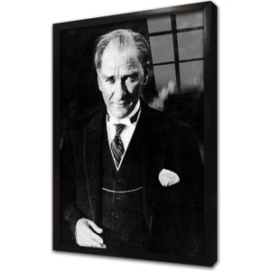 Atatürk Çerçeveli Cam Tablo