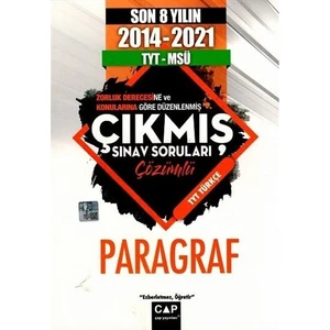 Çap Yayınları TYT MSÜ Paragraf 8 Yıl Çıkmış Sorular