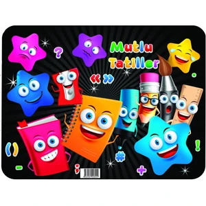 Emoji Görselli Ilkokul Için Kuşe Kağıt Karne Kabı 1 Paket 20LI