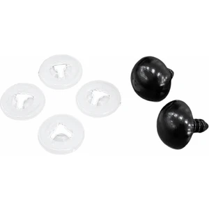 Amigurumi Vidalı Göz - 14 mm Siyah - 10 Adet (5 Çift) Kilitli Göz