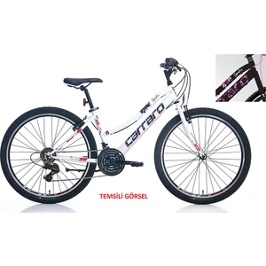 26J Carraro Speed 262 Bayan Dağ Bisikleti - Mat Siyah Pembe - 38