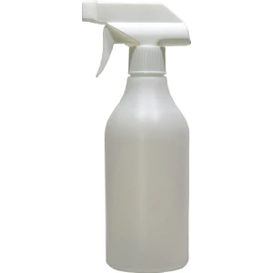 Boş Polietilen Şişe 500 ml + Sprey Valf Takım 2 Adet Beyaz Trigerli