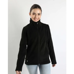 Kadın Balıkçı Fermuarlı Sweatshirt Siyah