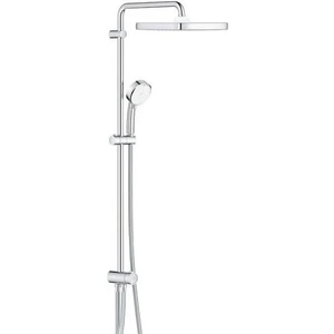 Tempesta System 250 Kare Duvara Monte Duş Sistemi, Yön Değiştiricili, Krom-Beyaz 26694000
