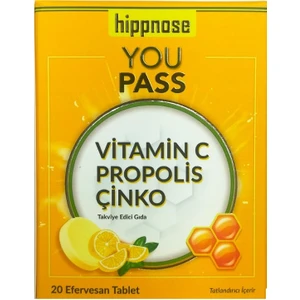 Youpass Vitamin C & Çinko Ve Propolis Içeren 20 Efervesan Tablet