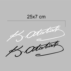 Atalya Reklam Atatürk Imza ve Silüet Sticker