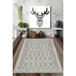 Decomia Home Dijital Baskılı Kaymaz Taban Yıkanabilir Boho Kırçıklı Gri Salon Mutfak Koridor HALI-YOLLUK-D7038