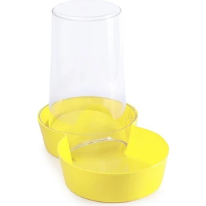 Miapet Hazneli Plastik Kedi-Köpek Mama ve Su Kabı 1,5 Lt Yuvarlak Sarı