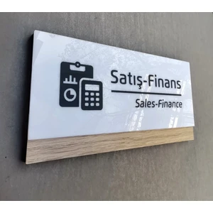 Klasik Mdf Serisi Satış-Finans Kapı Isimliği 24X12 cm